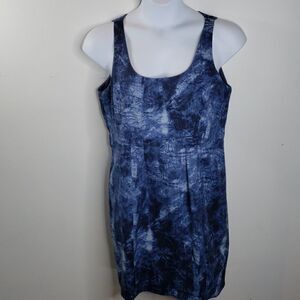 MICHAEL KORS sheath Tie Dye Pleated Sleeveless Dress